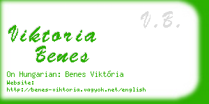 viktoria benes business card